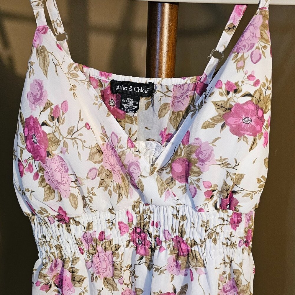 Alisha & Chloe, plus size 3X, pink flowered, blouse